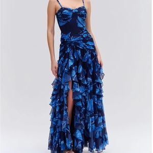 PatBo nightflower bustier maxi dress